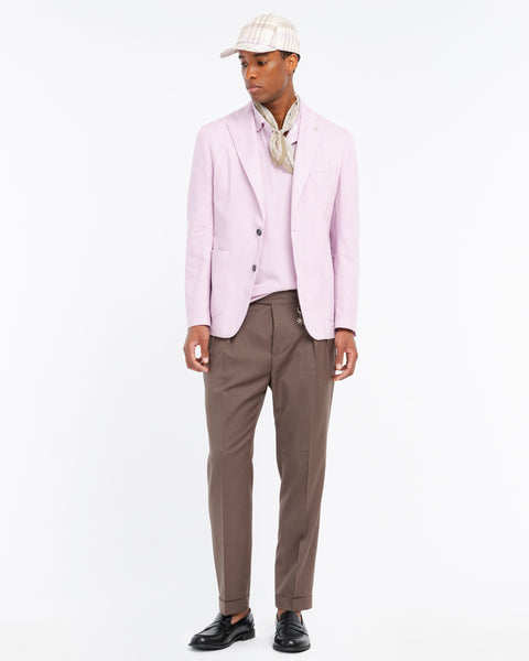 pink nuvola chevron stretch cotton blazer