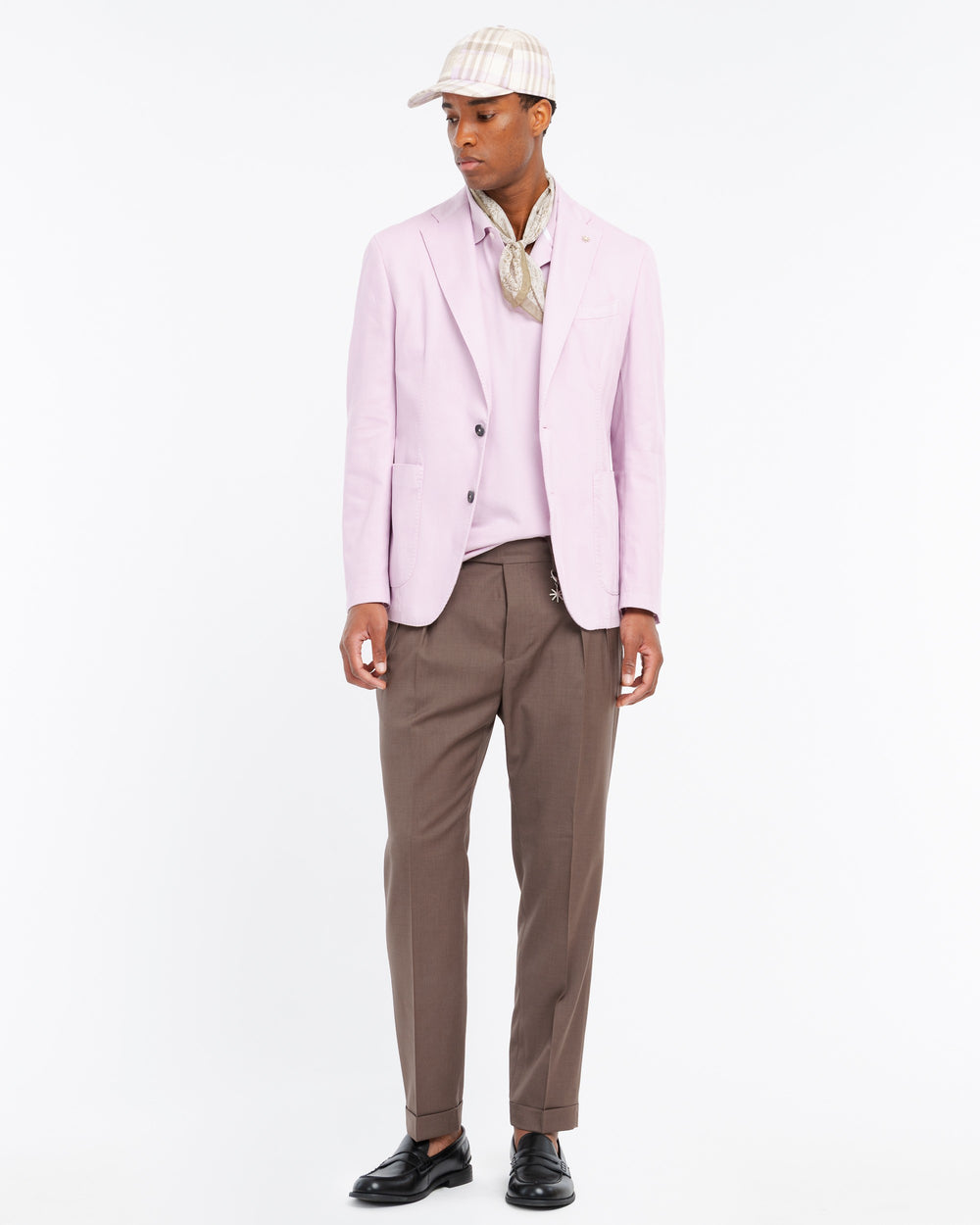 pink nuvola chevron stretch cotton blazer