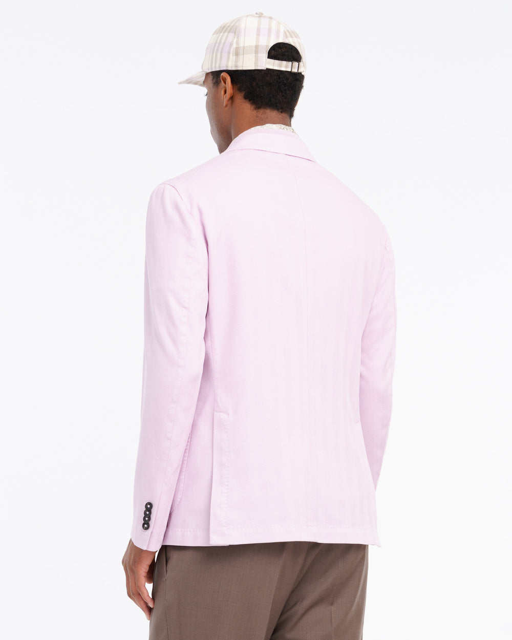 pink nuvola chevron stretch cotton blazer