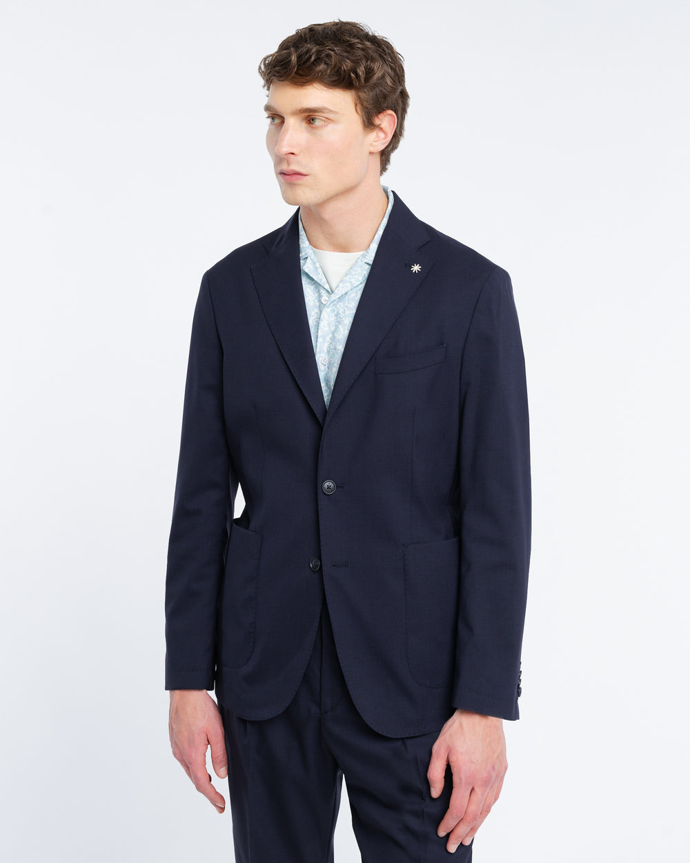 blue nuvola cool wool stretch blazer