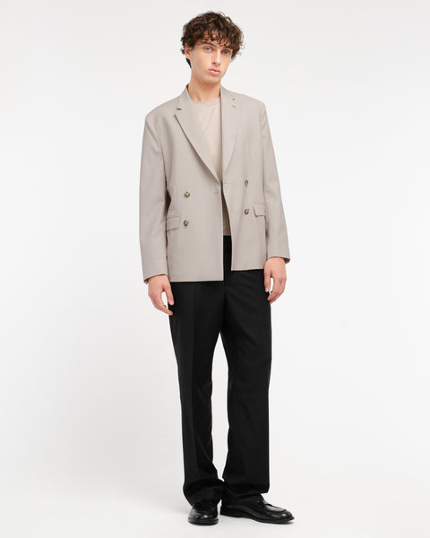 beige nuvola stretch cool wool double breasted blazer