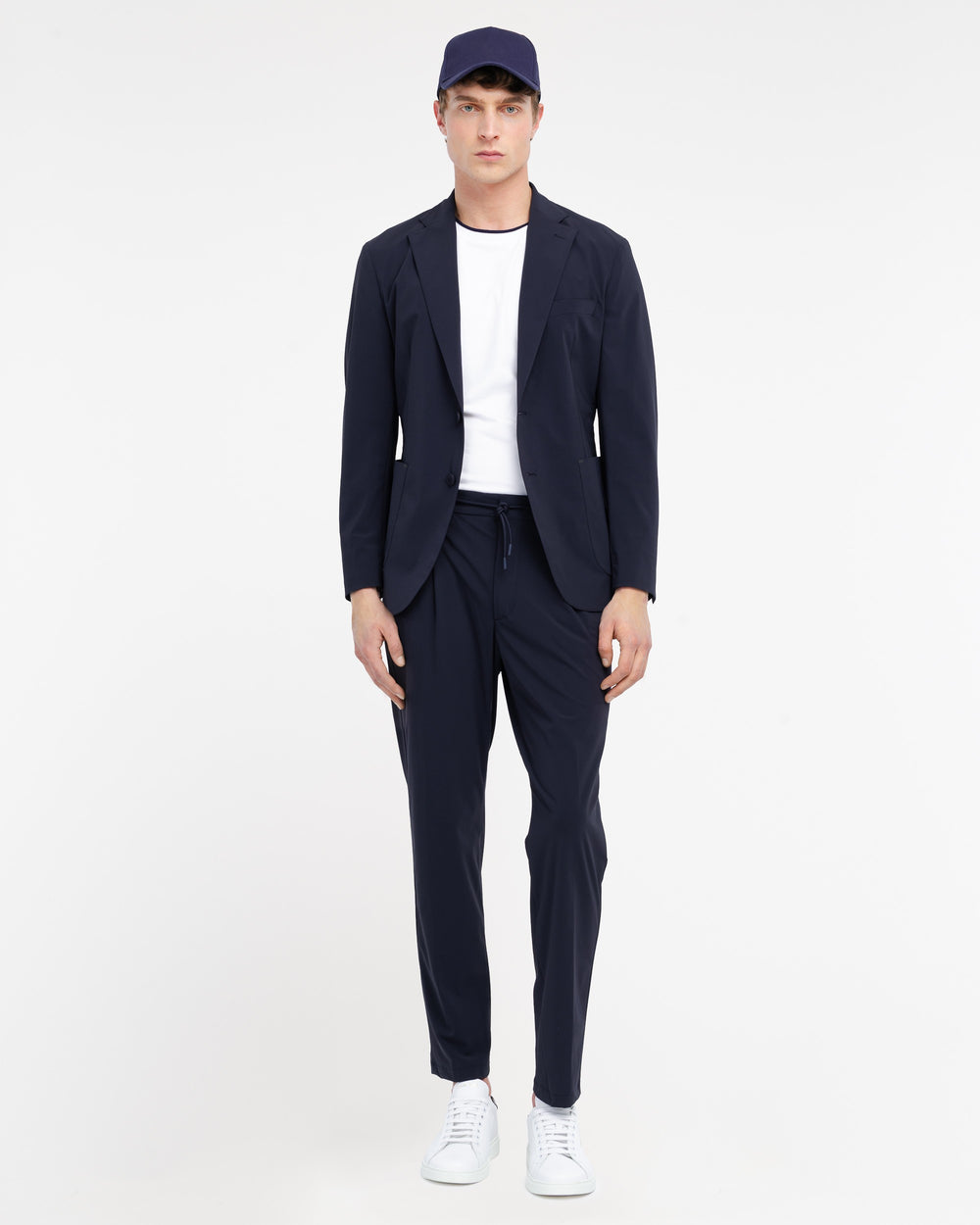 blue technical stretch blazer
