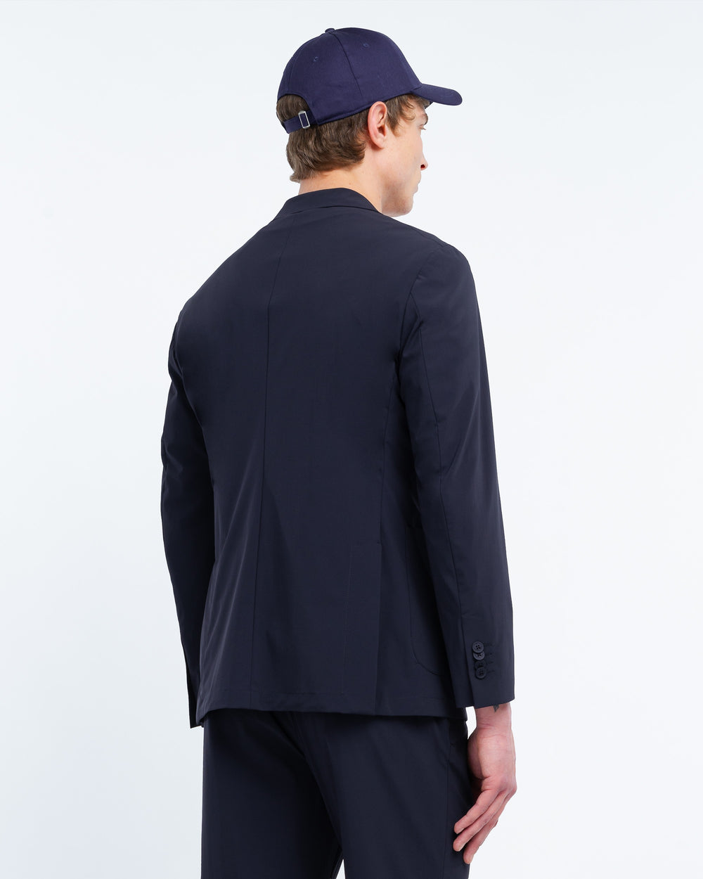 blue technical stretch blazer