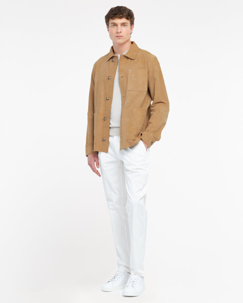 beige seude overshirt