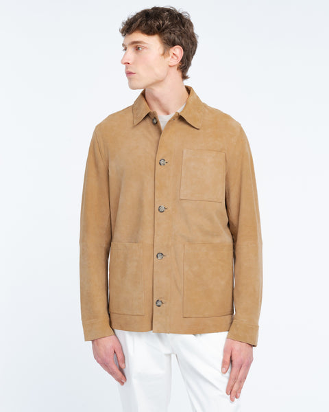 beige seude overshirt