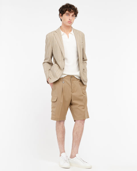 white open collar polo shirt in cotton