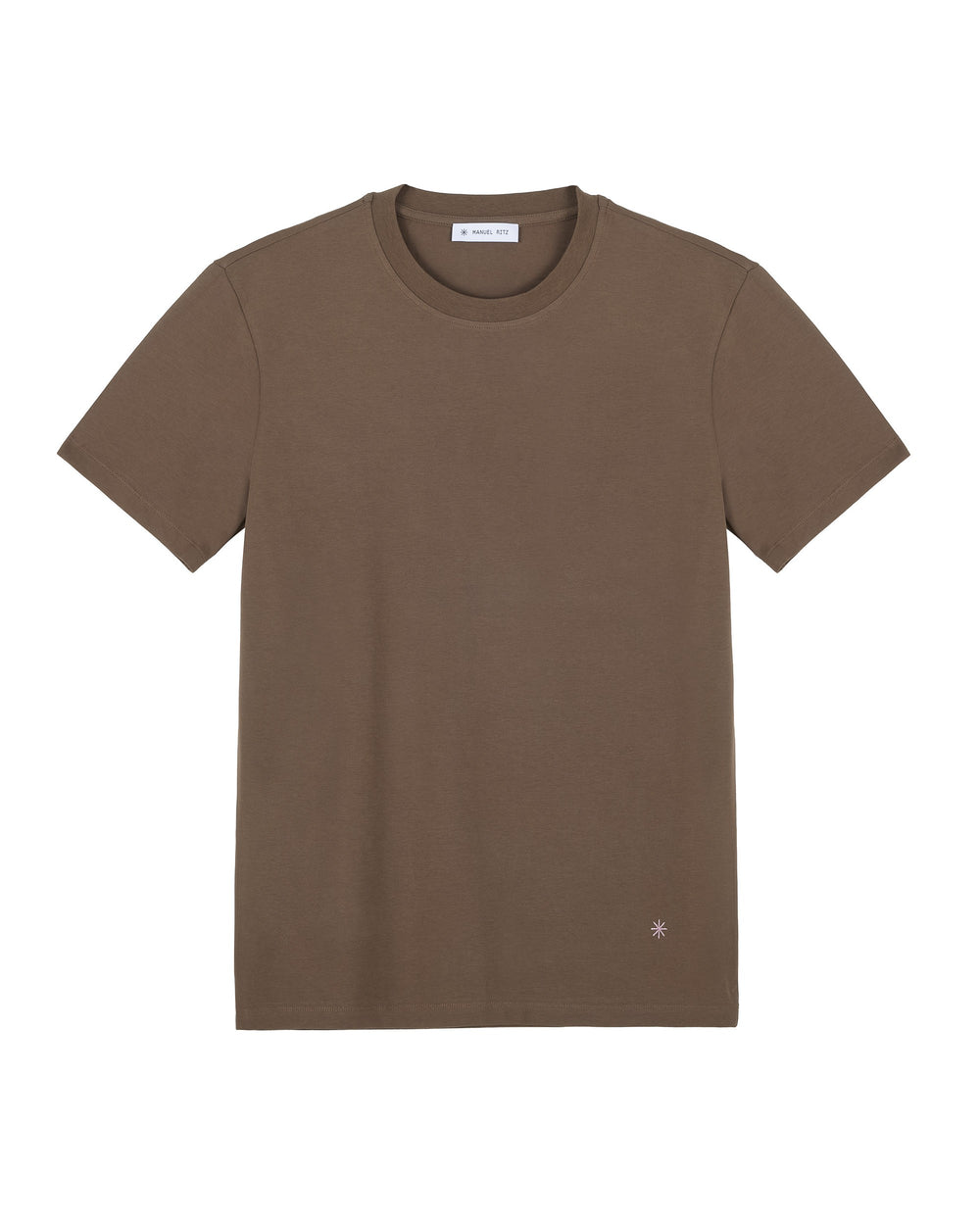 brown stretch cotton jersey t-shirt