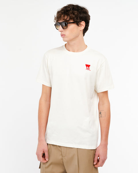 white cotton jersey ``heart`` t-shirt