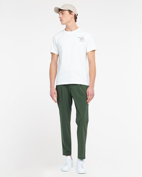 white cotton jersey ``help`` t-shirt