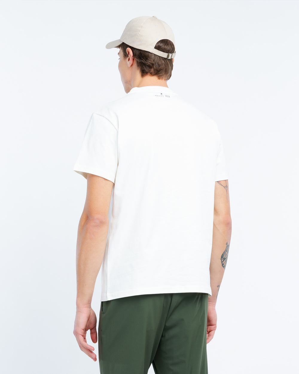 white cotton jersey ``help`` t-shirt