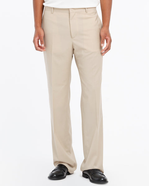 beige relaxed fit cool stretch wool chinos