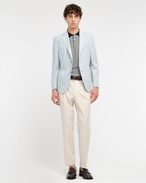 beige milan stitch jersey jogging trousers