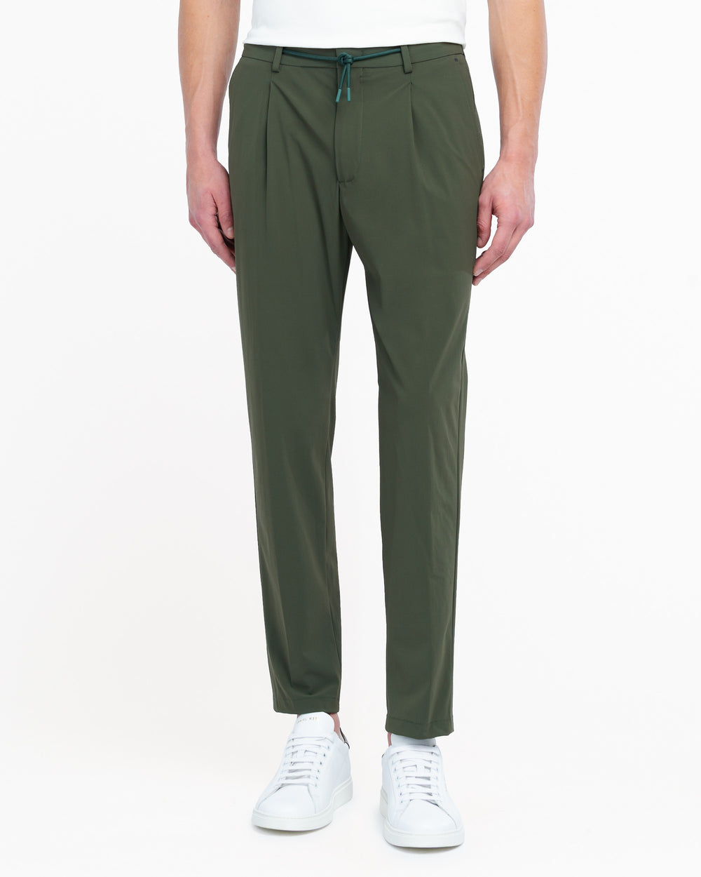 green technical stretch jogging