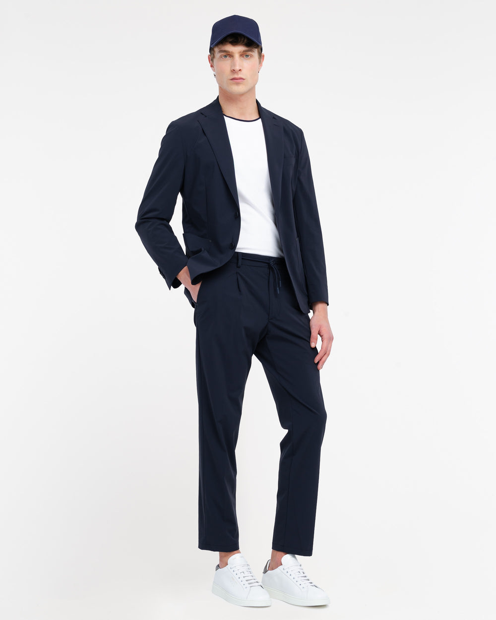 blue technical stretch jogging