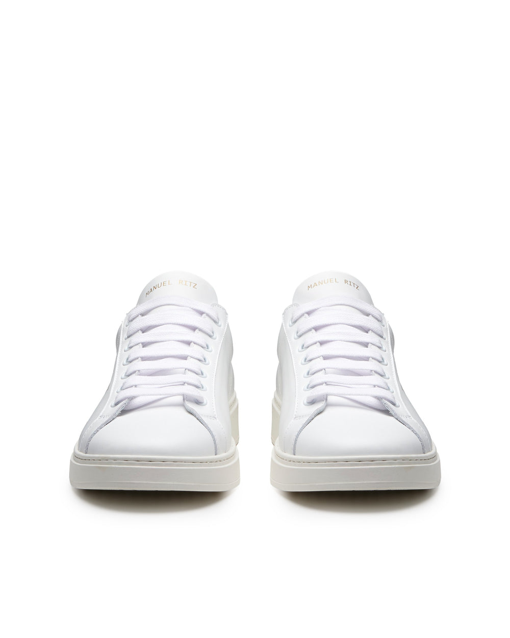 blue leather sneakers