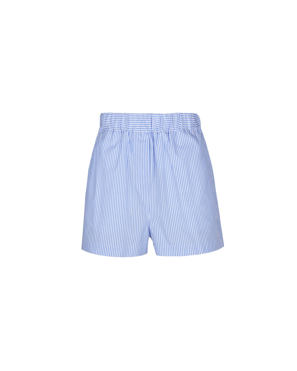 light blue cotton striped bermuda shorts