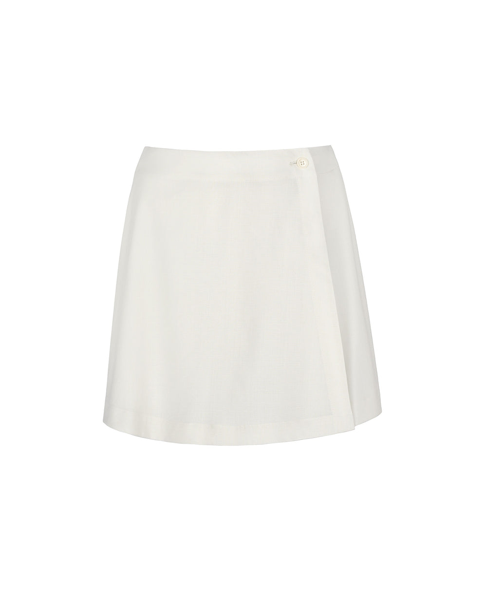 beige cool stretch wool trouser skirt