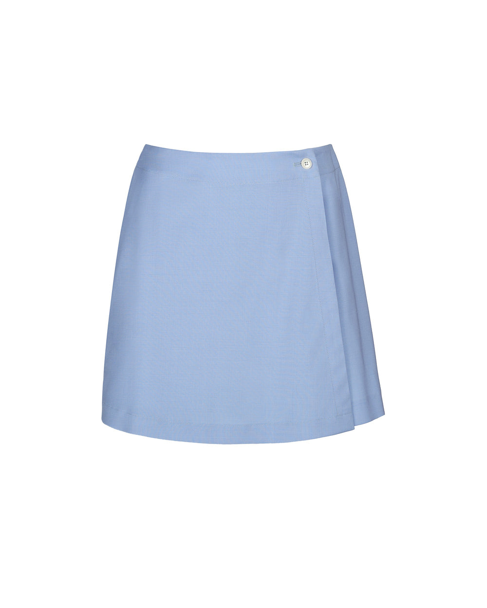 light blue cool stretch wool trouser skirt