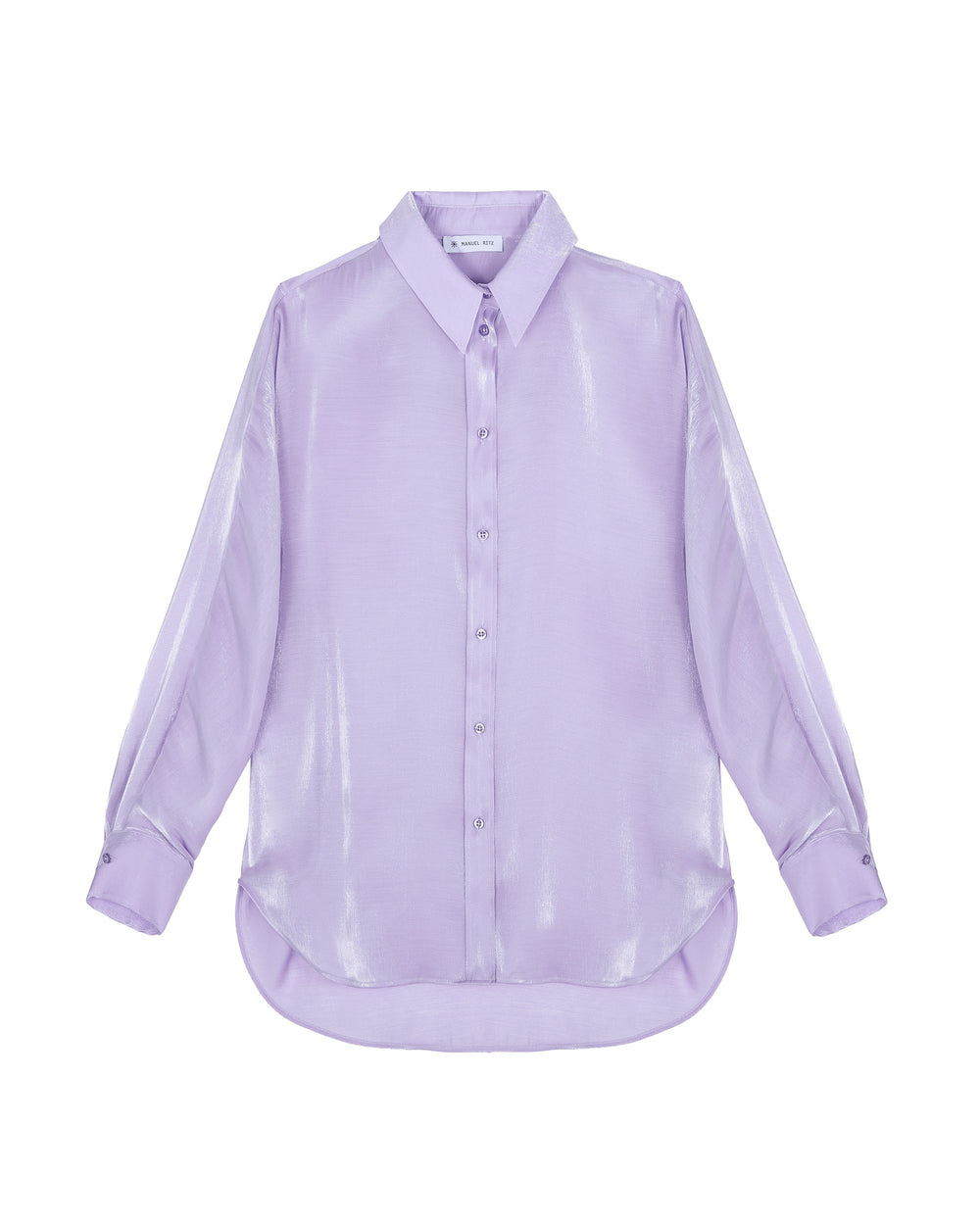 violet oversized viscose lurex shirt