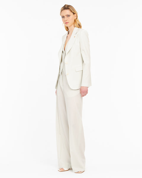 beige cool stretch wool blazer