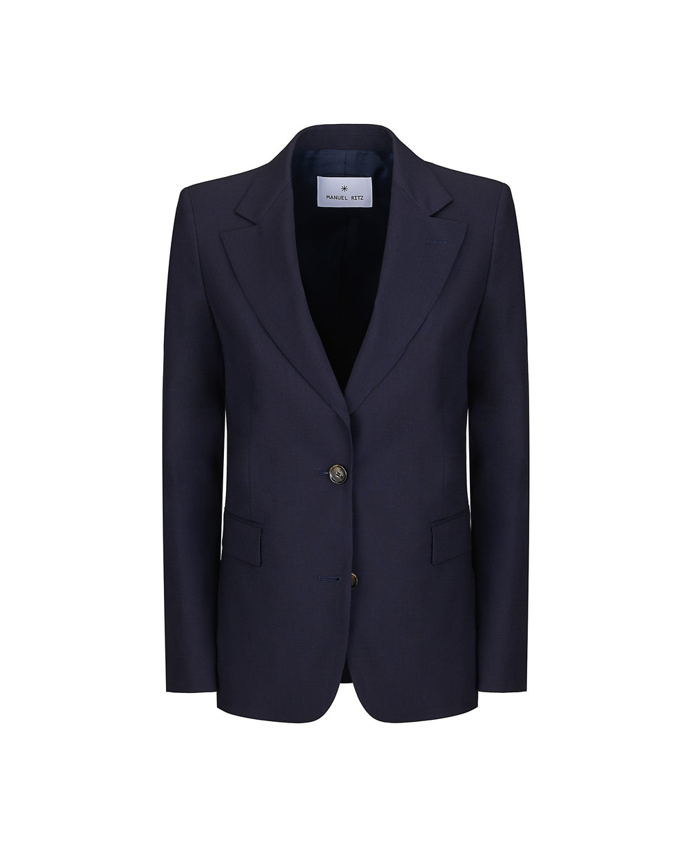 blue cool stretch wool blazer