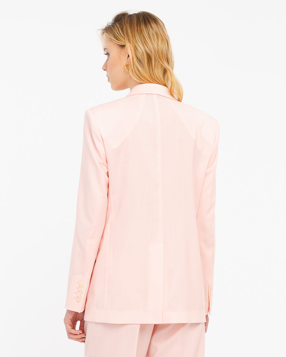 pink cool stretch wool blazer