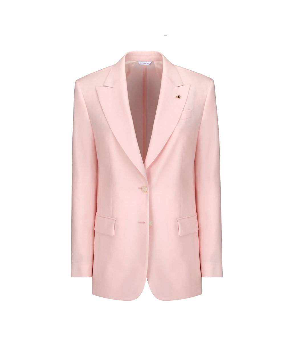 pink cool stretch wool blazer