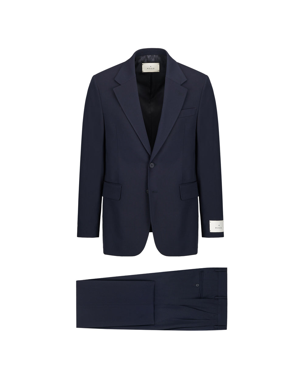 relaxed fit stretch wool blend twill suit