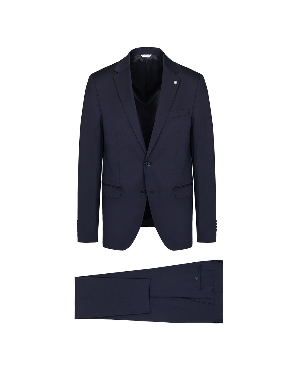 blue slim fit suit in stretch wool
