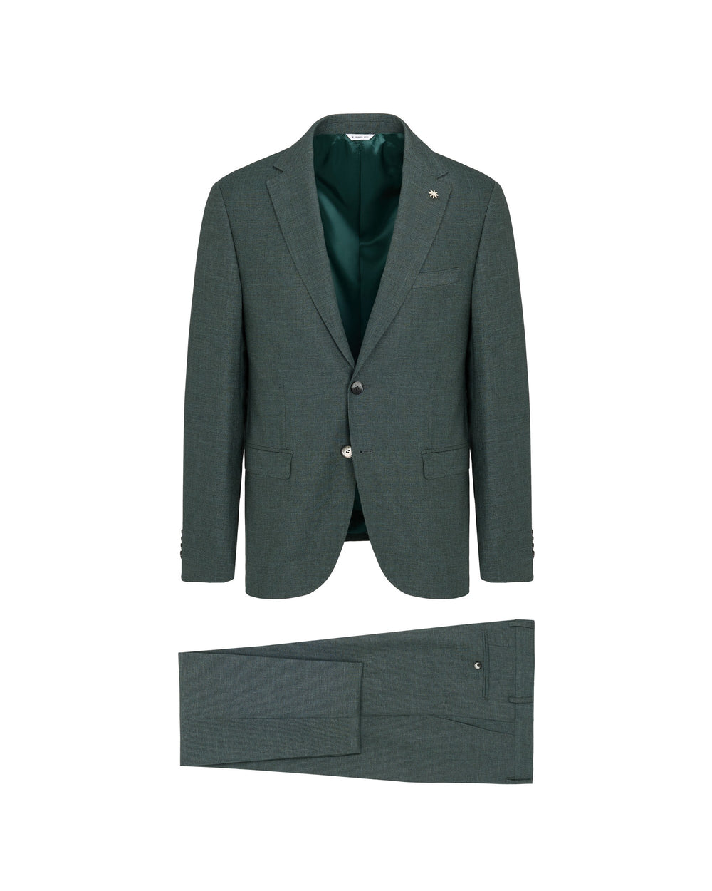 green slim fit twill stretch viscose blend suit