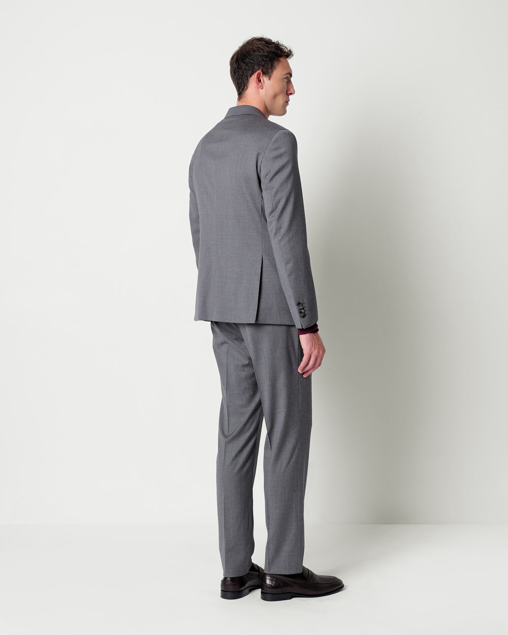 slim fit suit in stretch wool