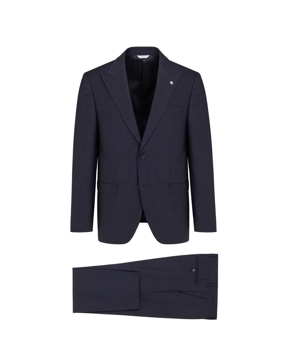 slim fit micro pattern pure wool suit