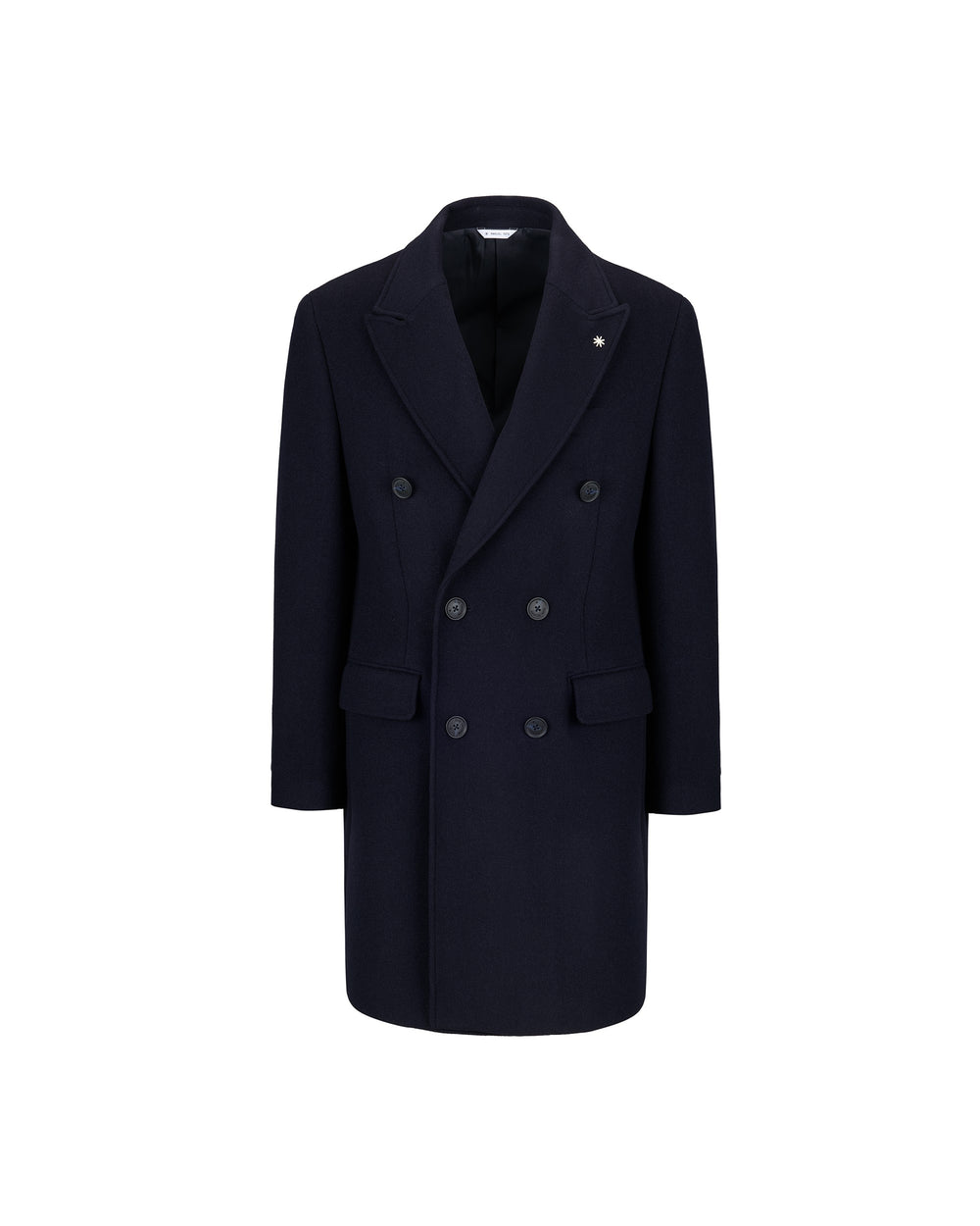 double breasted wool blend coat