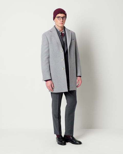 slim fit wool blend coat