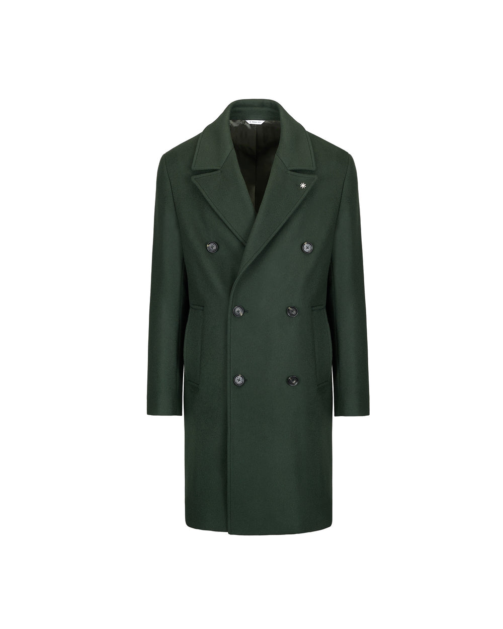double breasted wool blend coat