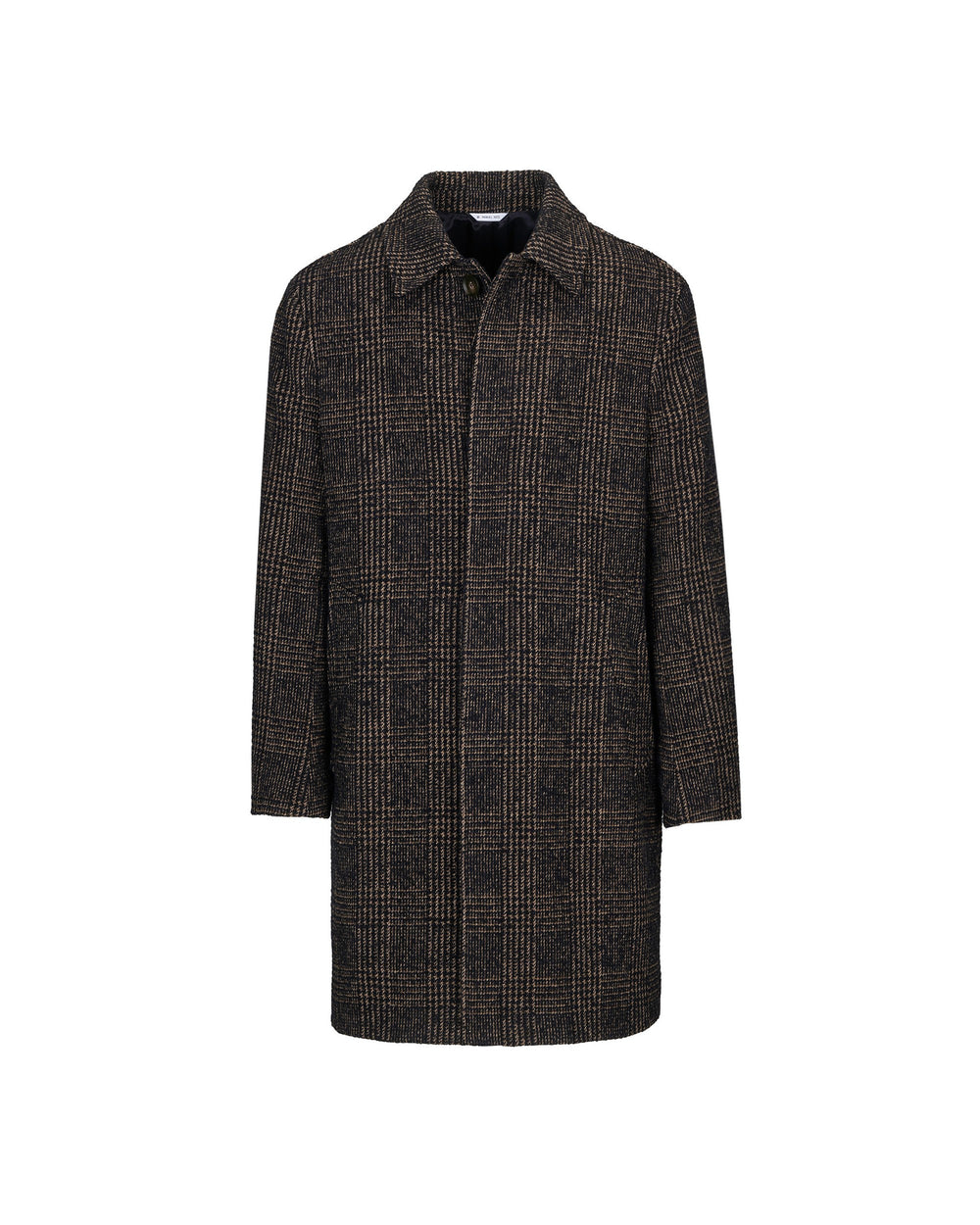 blue welsh coat in boucle` wool blend