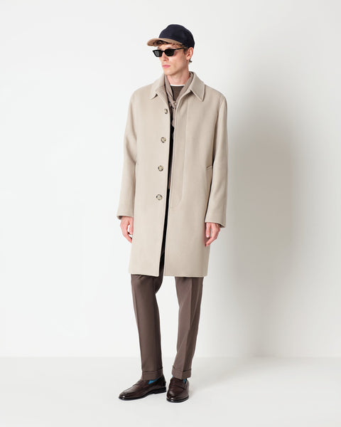 beige wool blend coat