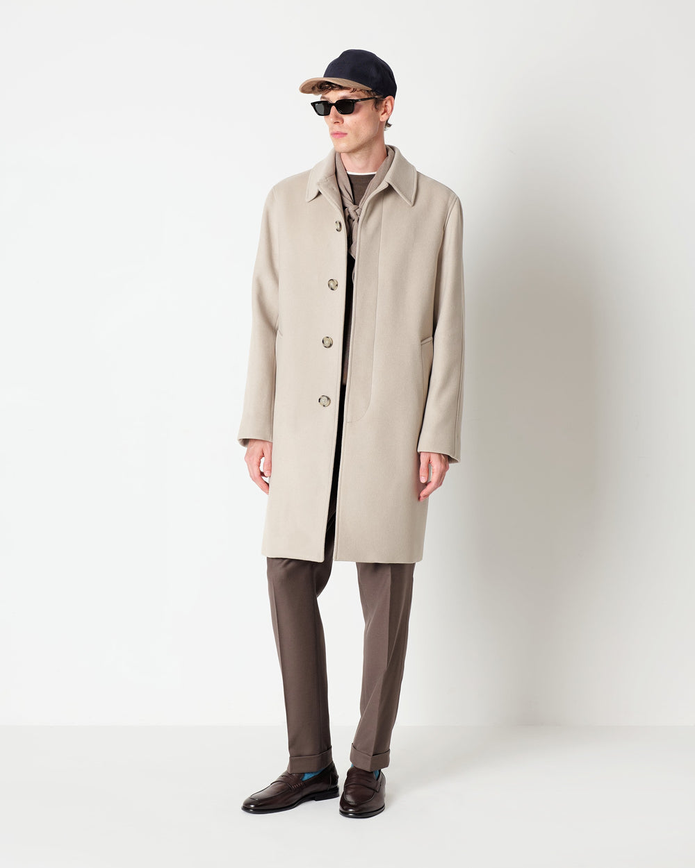 beige wool blend coat