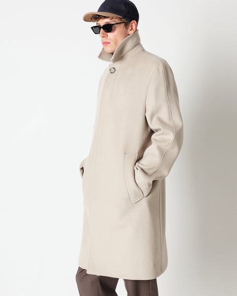 beige wool blend coat