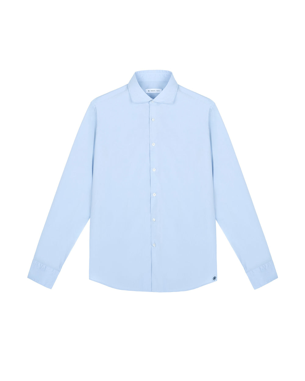 stretch cotton poplin washed shirt