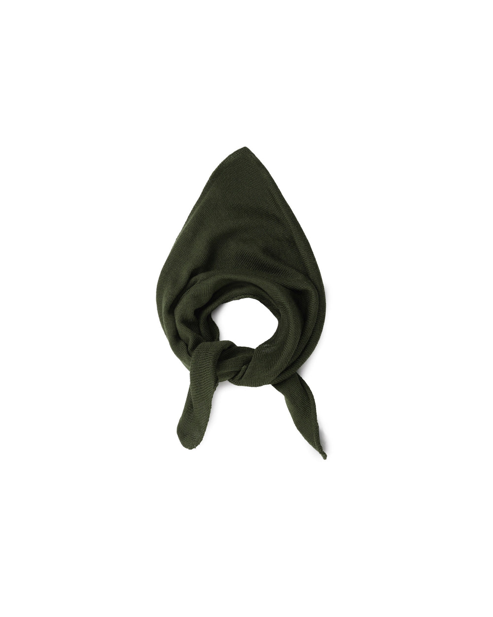 green knitted bandana
