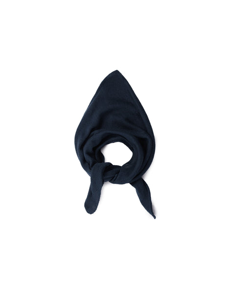 blue knitted bandana