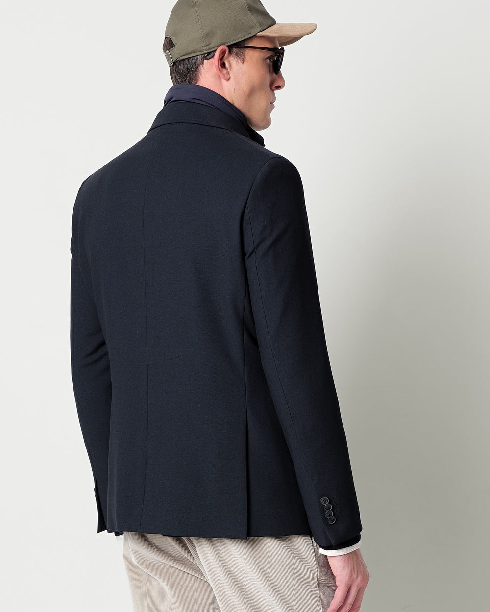 bi-stretch viscose blend bib blazer
