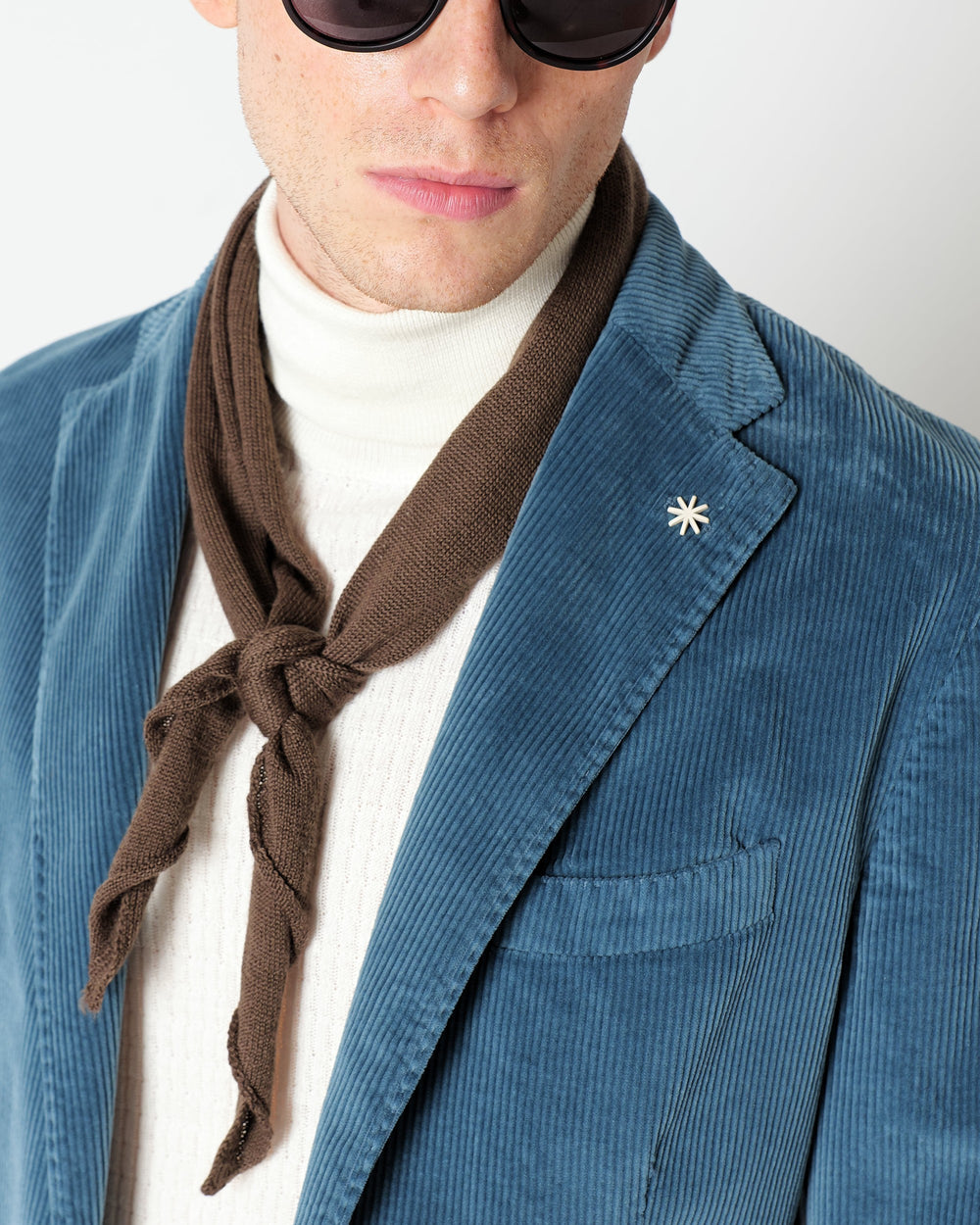 light blue nuvola velvet 1000 stripes blazer