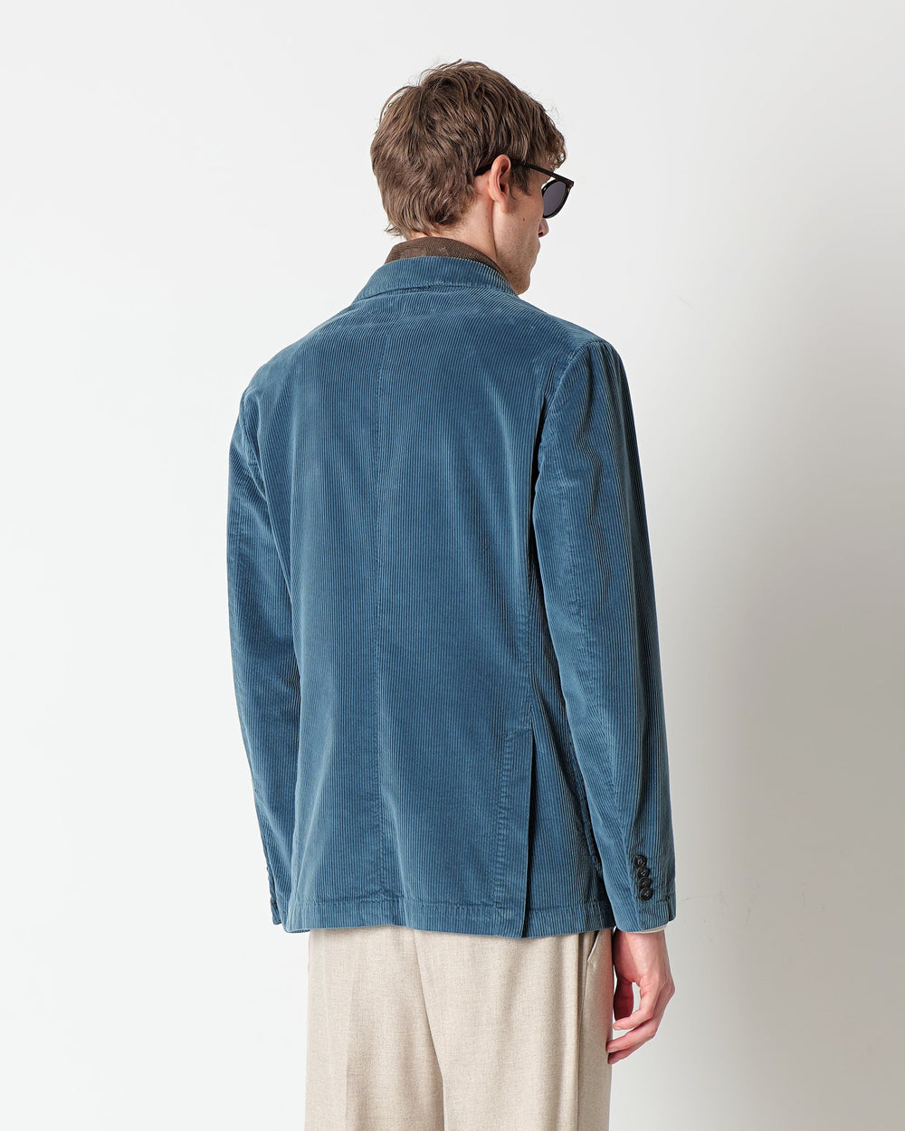 light blue nuvola velvet 1000 stripes blazer