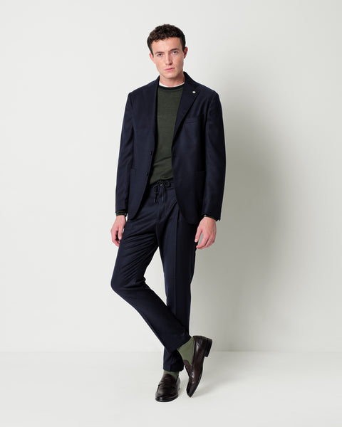 nuvola stretch wool flannel blazer