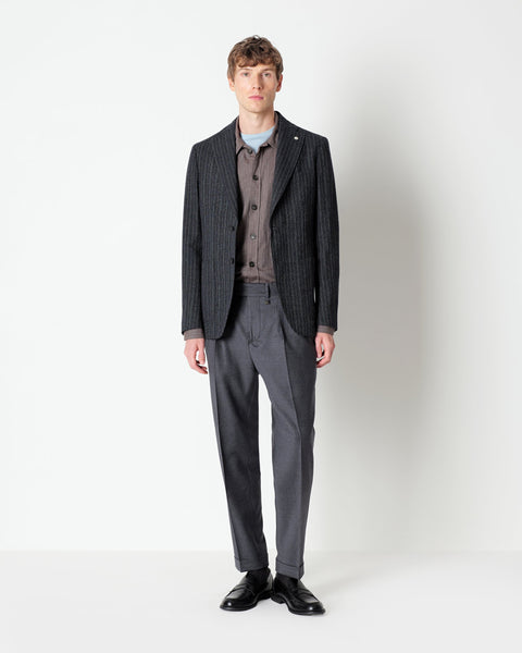 blue nuvola pinstripe blazer in a cotton wool blend