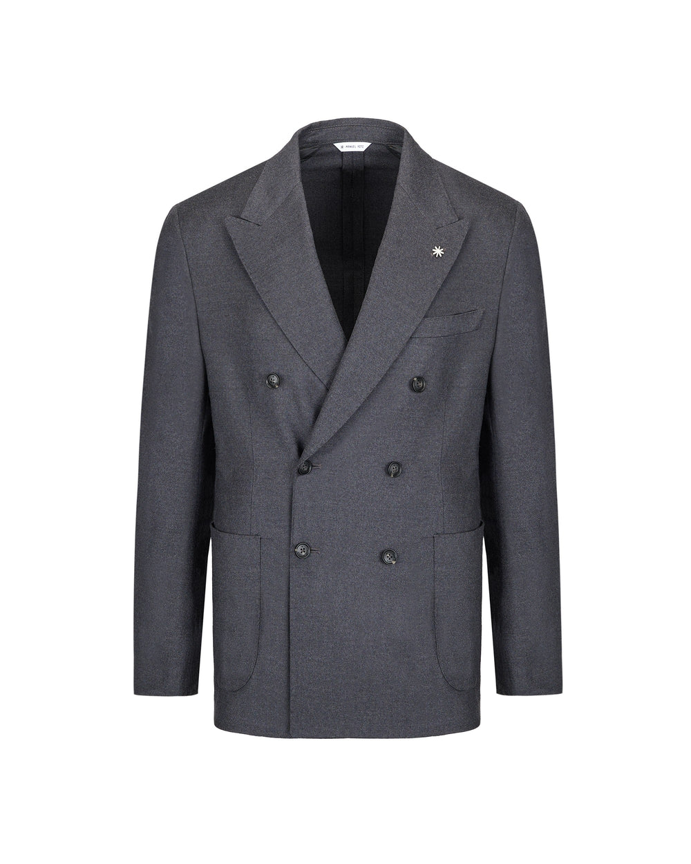 nuvola double breasted stretch wool flannel blazer