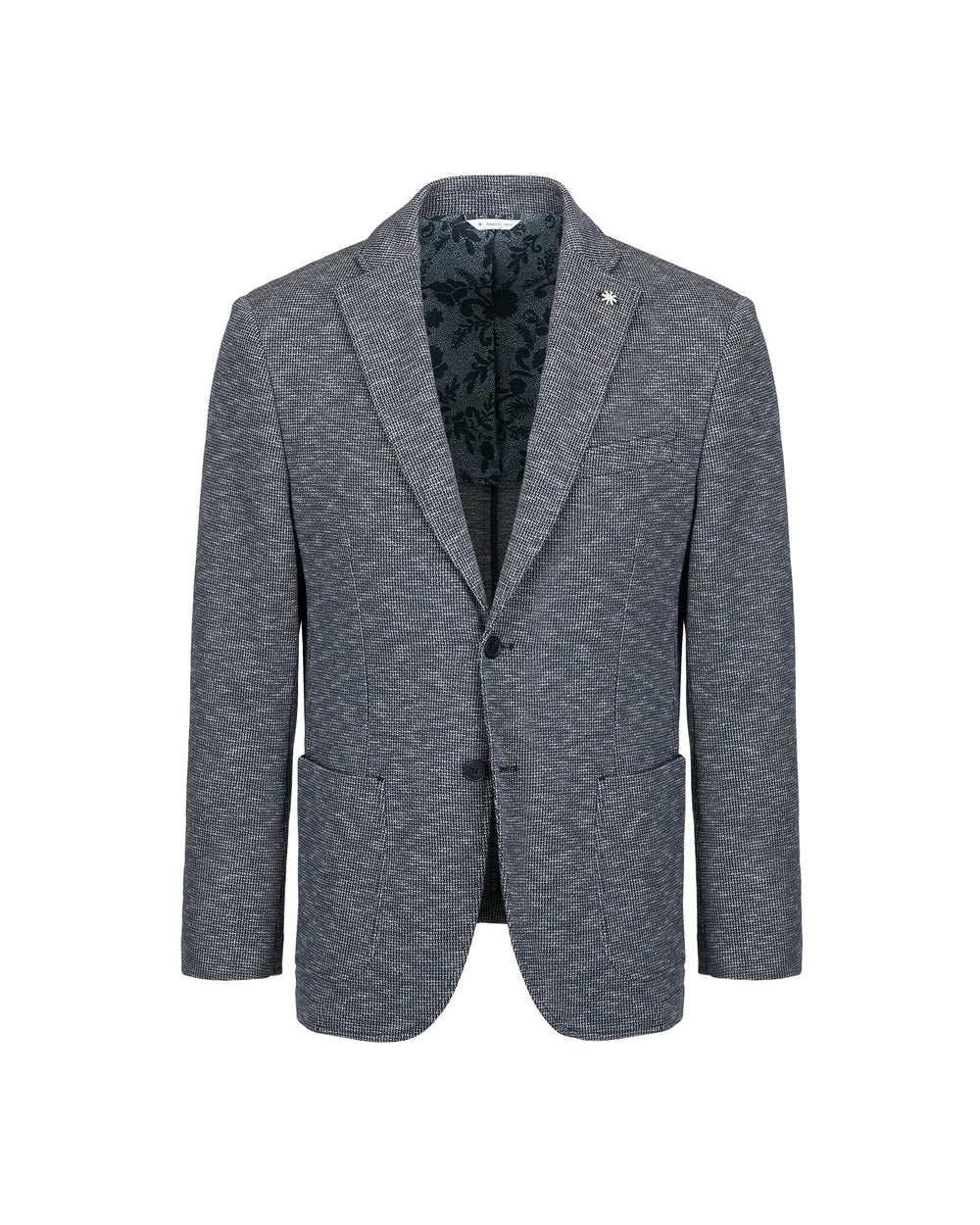 micro patterned jersey blazer in a cotton blend