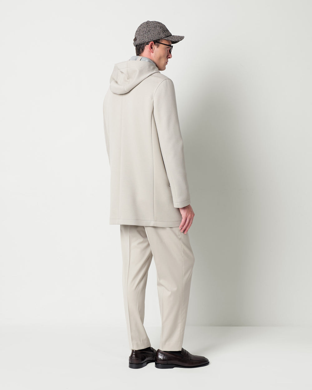 stretch twill jersey parka